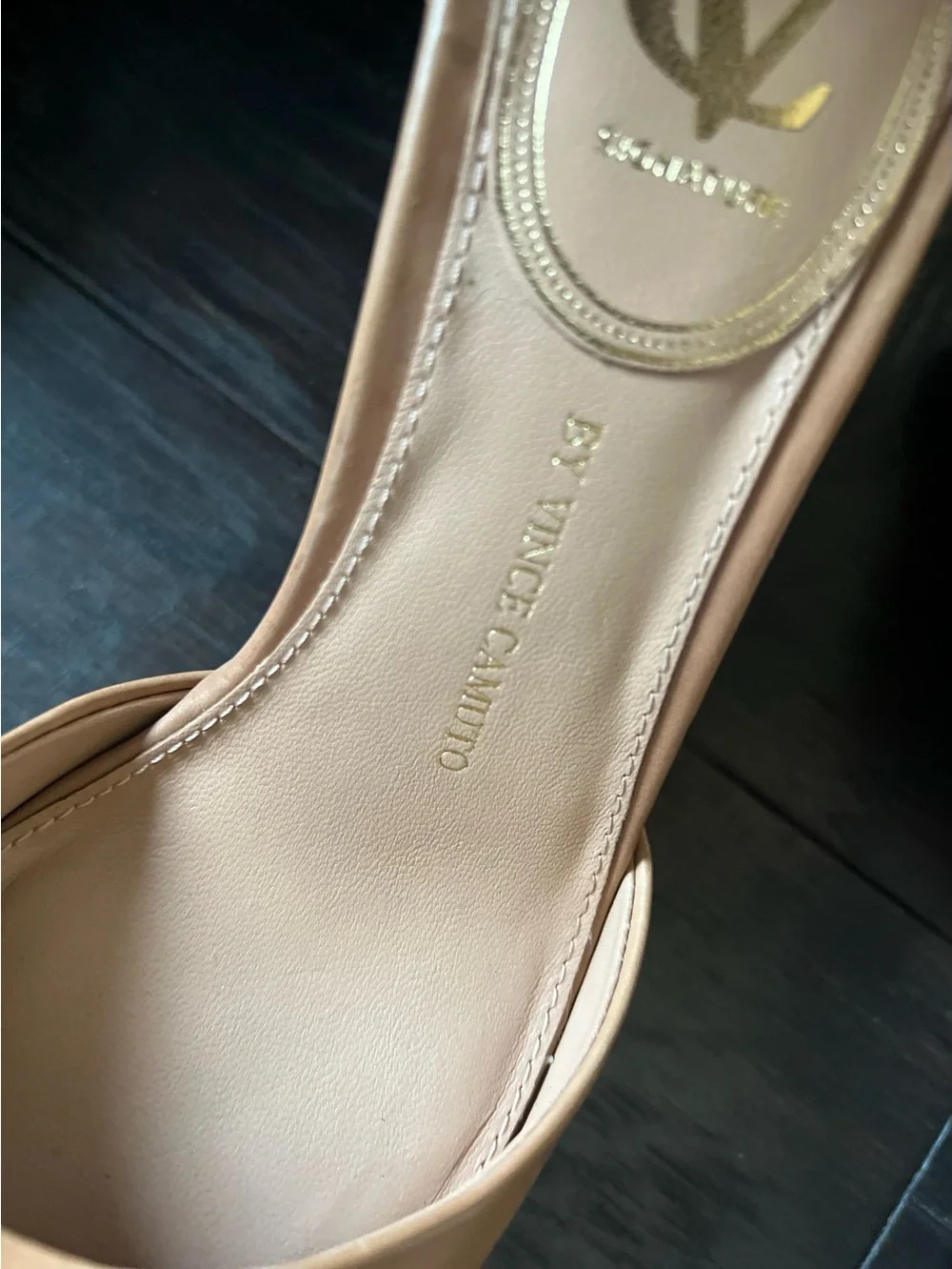 Vince Camuto Signature VI-SOLANNA Ankle Strap Wedge Pumps Tan Nude 6M/36
